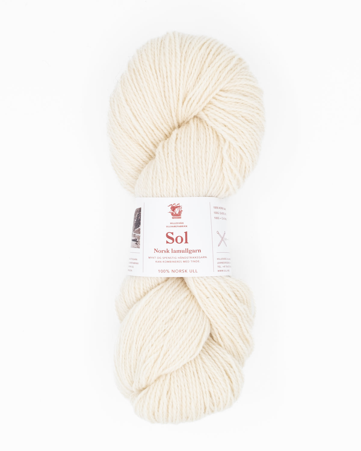 Sol wool yarn - mottled light beige