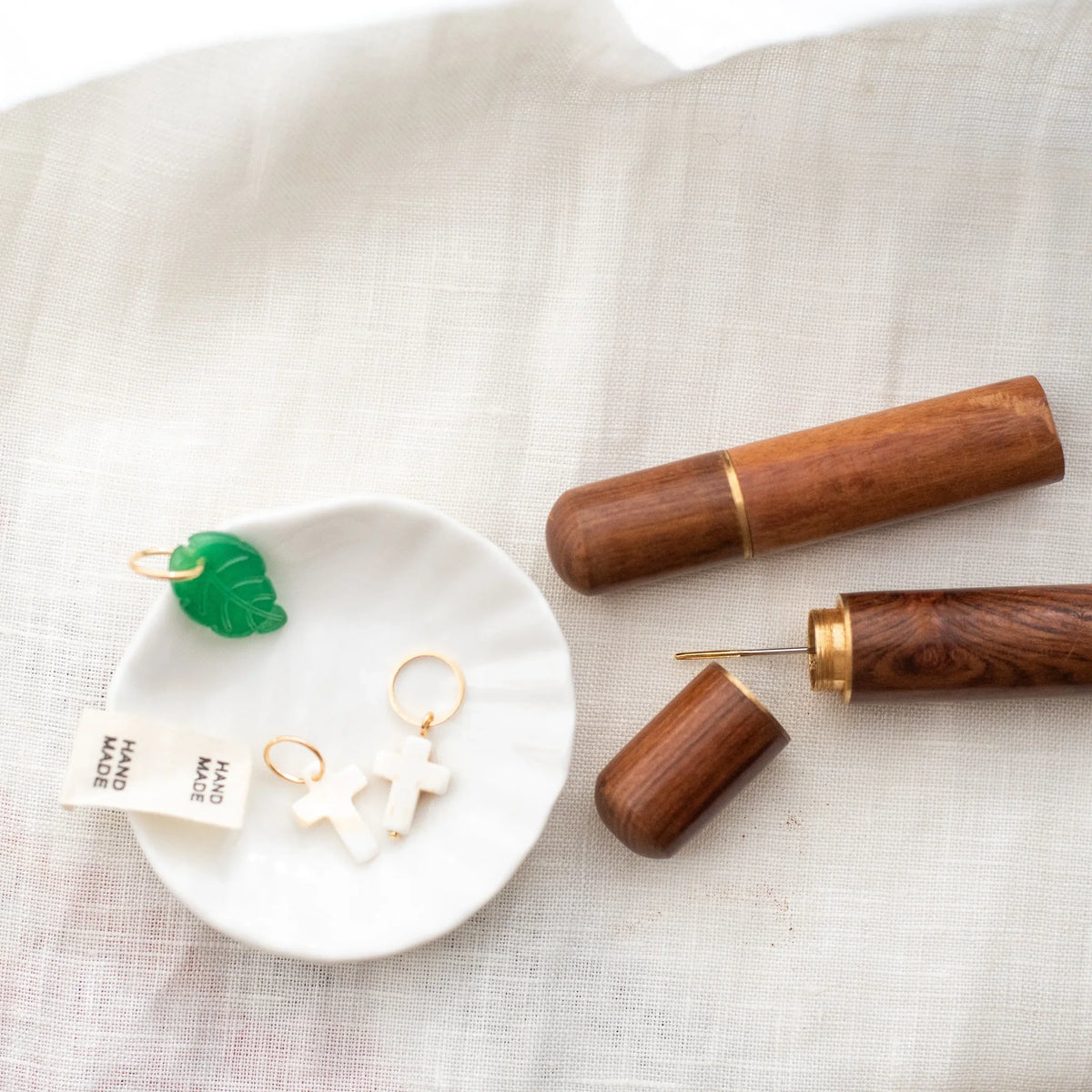 KNITS - Wooden needle tube + needle