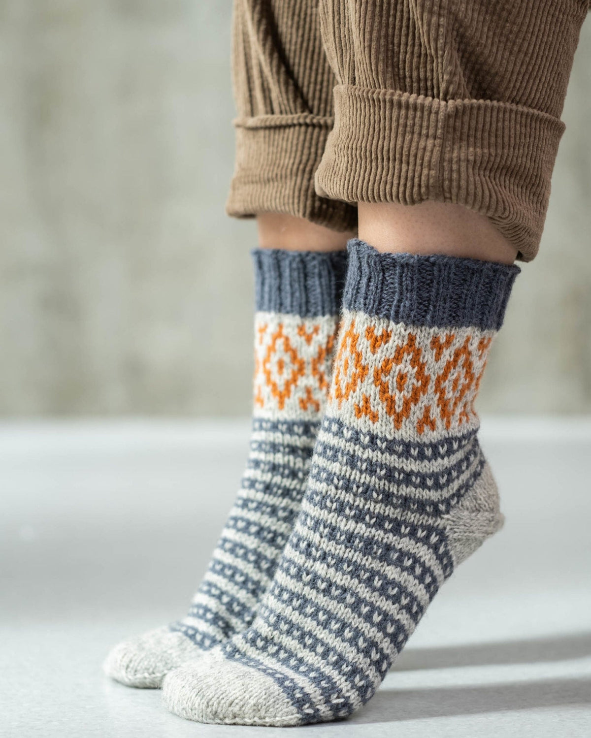 With socks