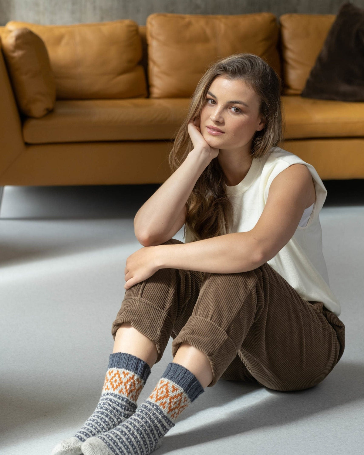 With socks