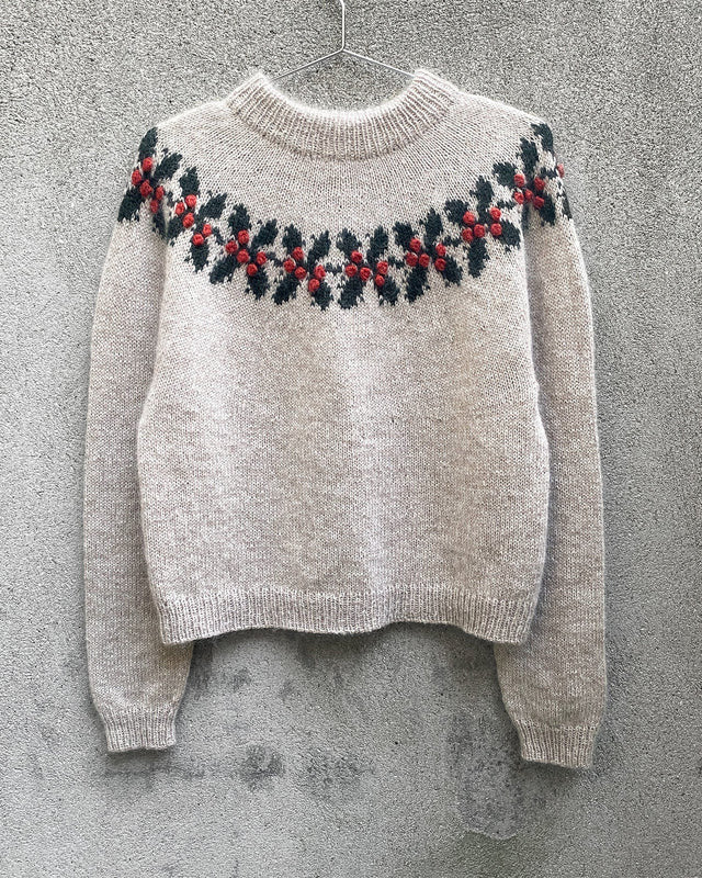Holly Sweater- Christmas Sweater - Knitting for Olive