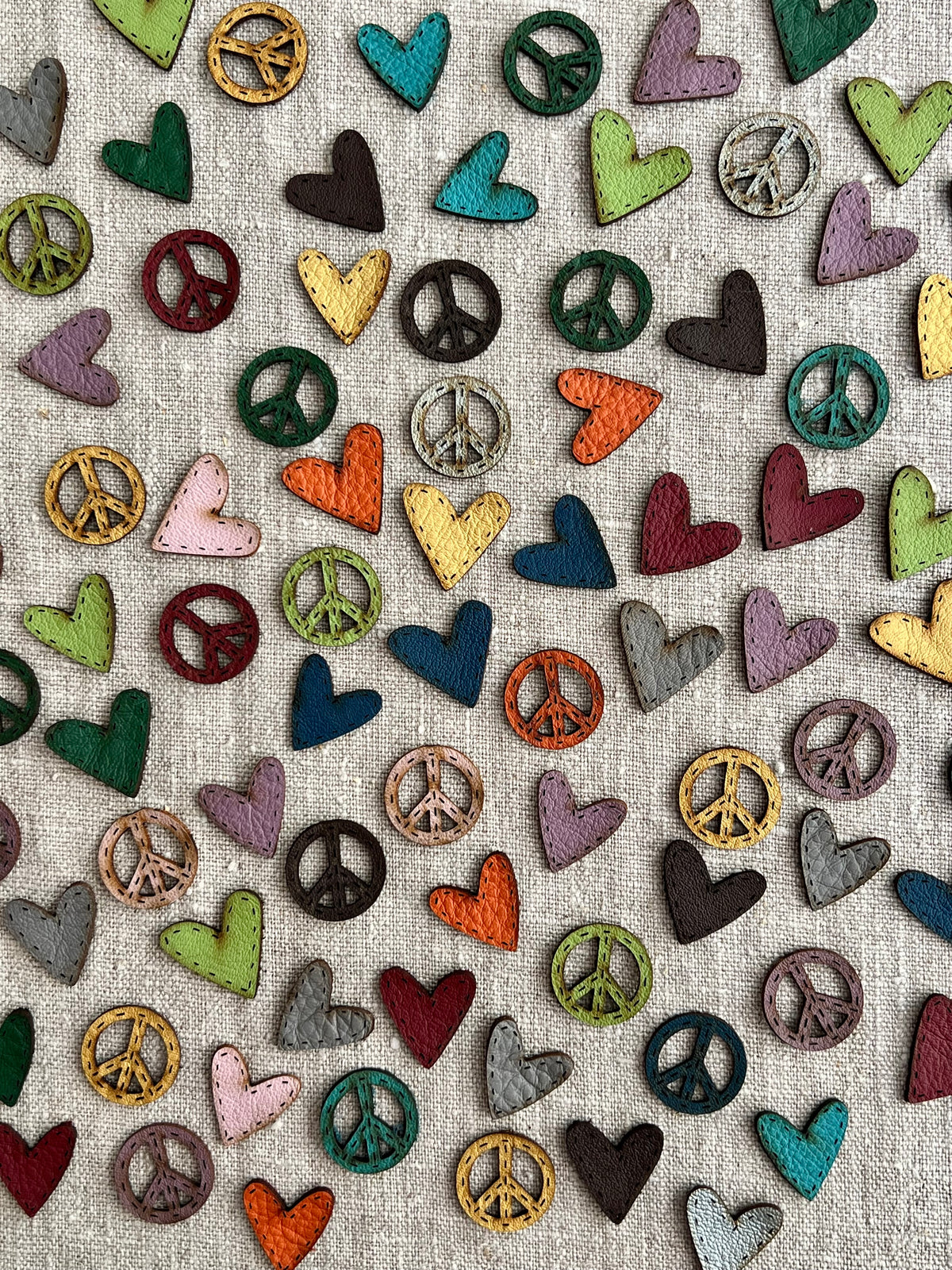 Peace & Love - Leather Peace Symbol Patch