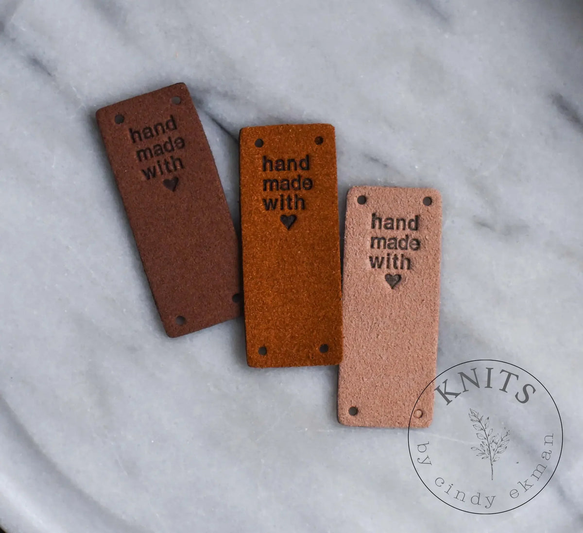 KNITS - PU leather tags