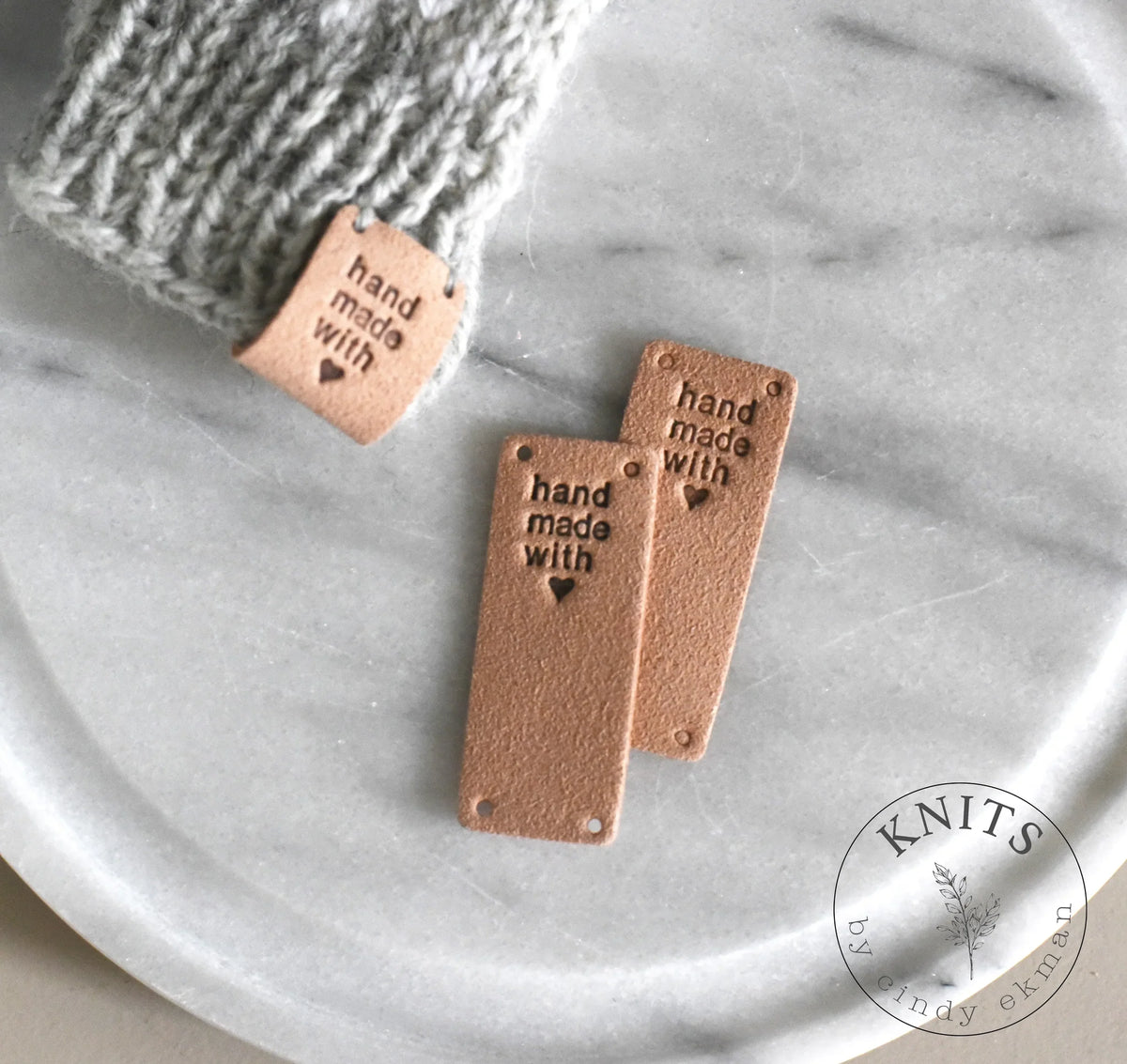KNITS - PU leather tags