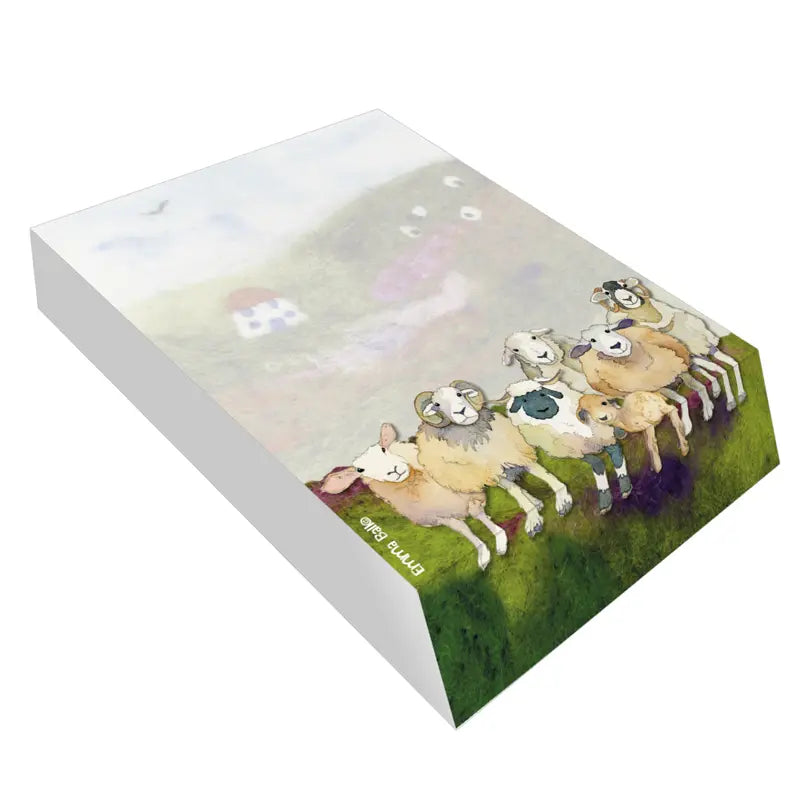 Felted Sheep - Notepad / Slant Pad - Emma Ball