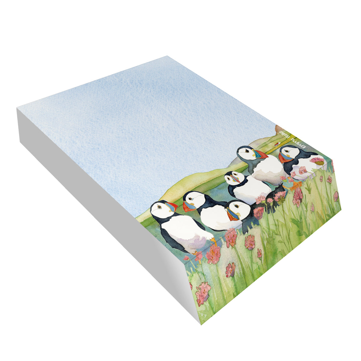 Sea Thrift Puffins - Anteckningsblock / Slant Pad - Emma Ball