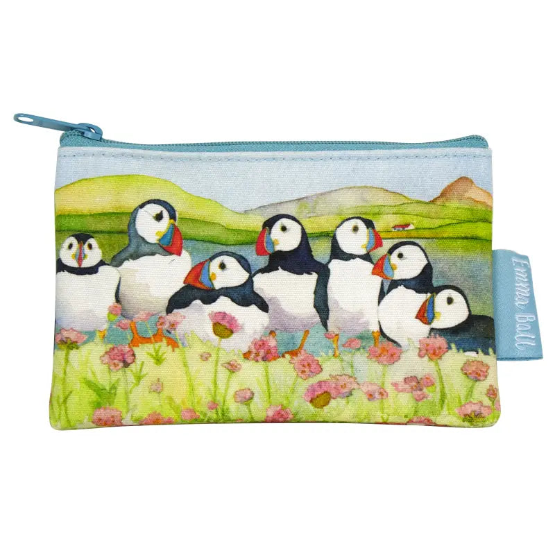 Sea Thrift Puffins - Purse / Fodral med dragkedja - Emma Ball