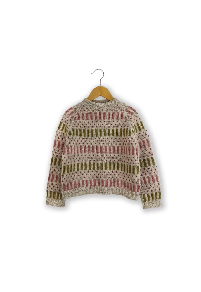 Isager - Skagen Sweater Barn med blått i mönstret