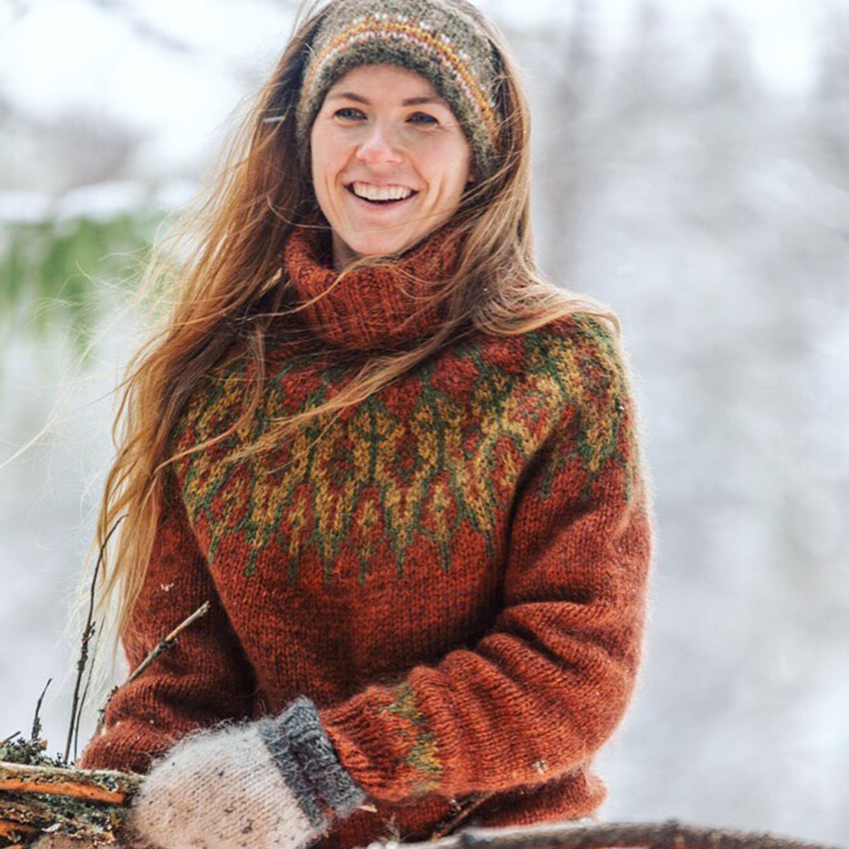 Polar Tassel Cord, Cognac - Wilderness Sweaters 1 - Linka Neumann