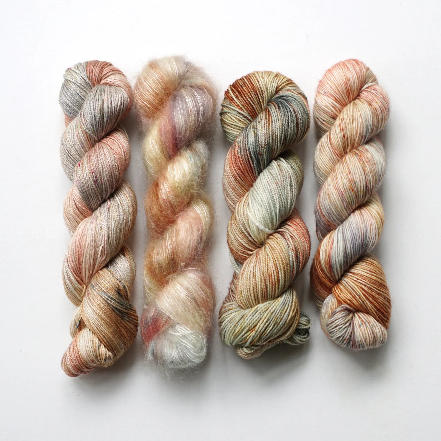 SuperKid Mohair Silk - When the Coral Bloom Again. Hand-dyed