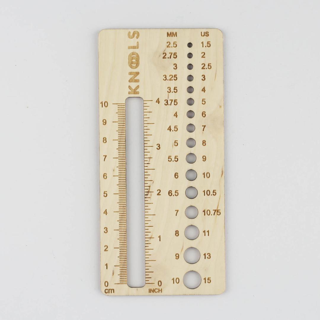 Cocoknits - Stitch Gauge with Row Counter - Wood