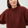 Faye Silk Mohair tröja- Burnt sienna
