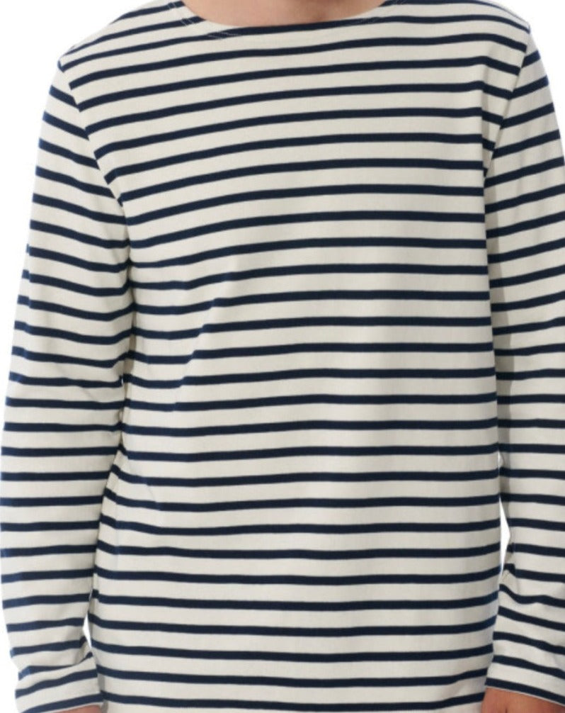 Striped sweater Natural white/ Blue Mario Mousqueton
