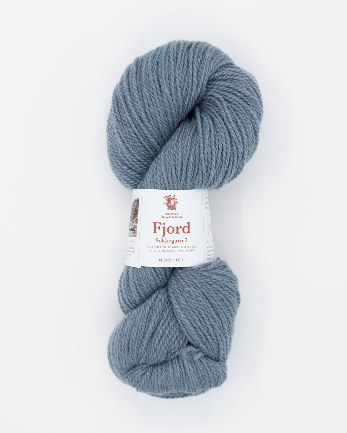 Fjord sockgarn  2 - lys blågrå