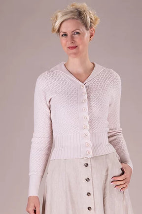 The Neat Knit Jacket. Ivory melange