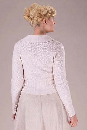 The Neat Knit Jacket. Ivory melange