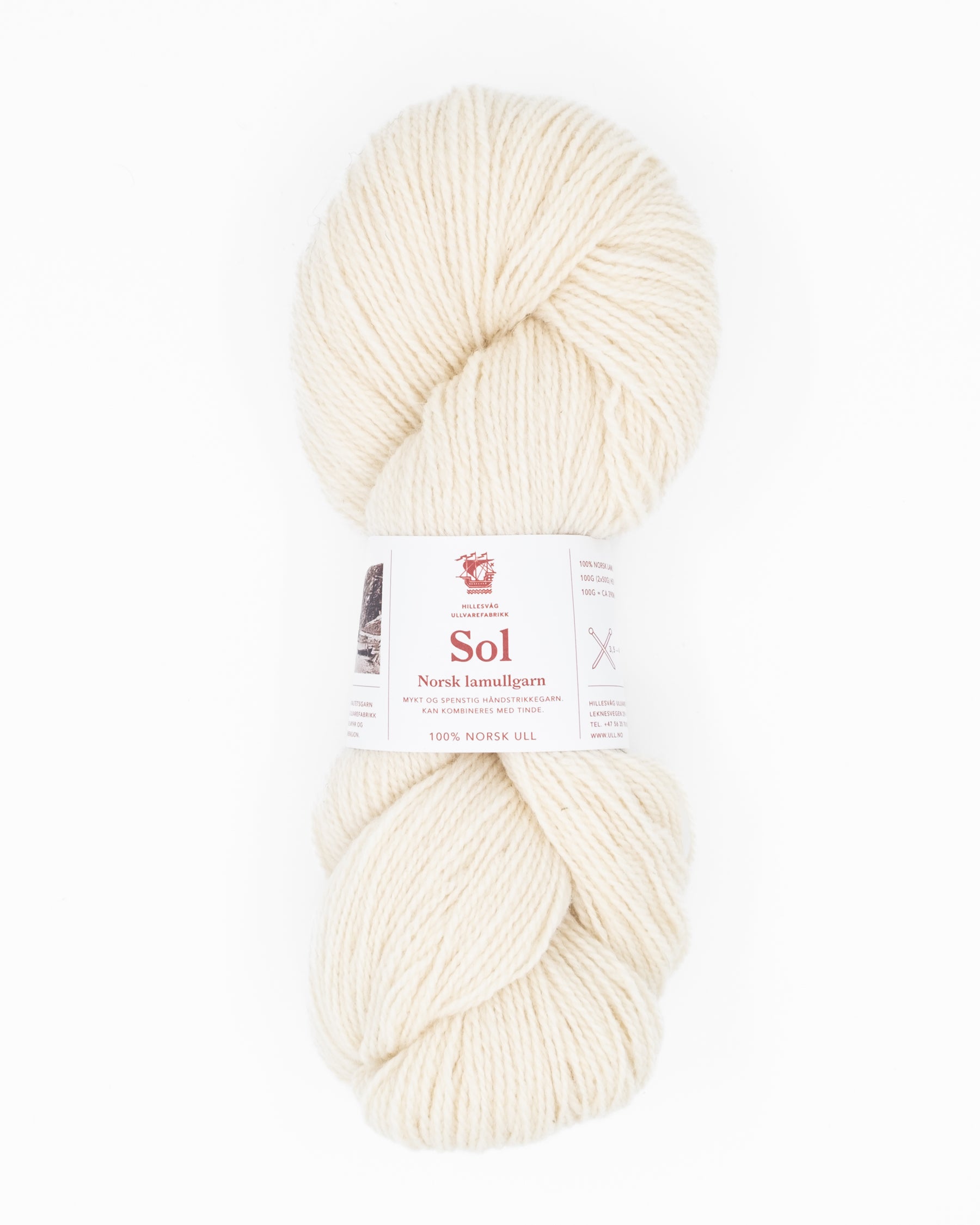 Sol wool yarn - mottled light beige