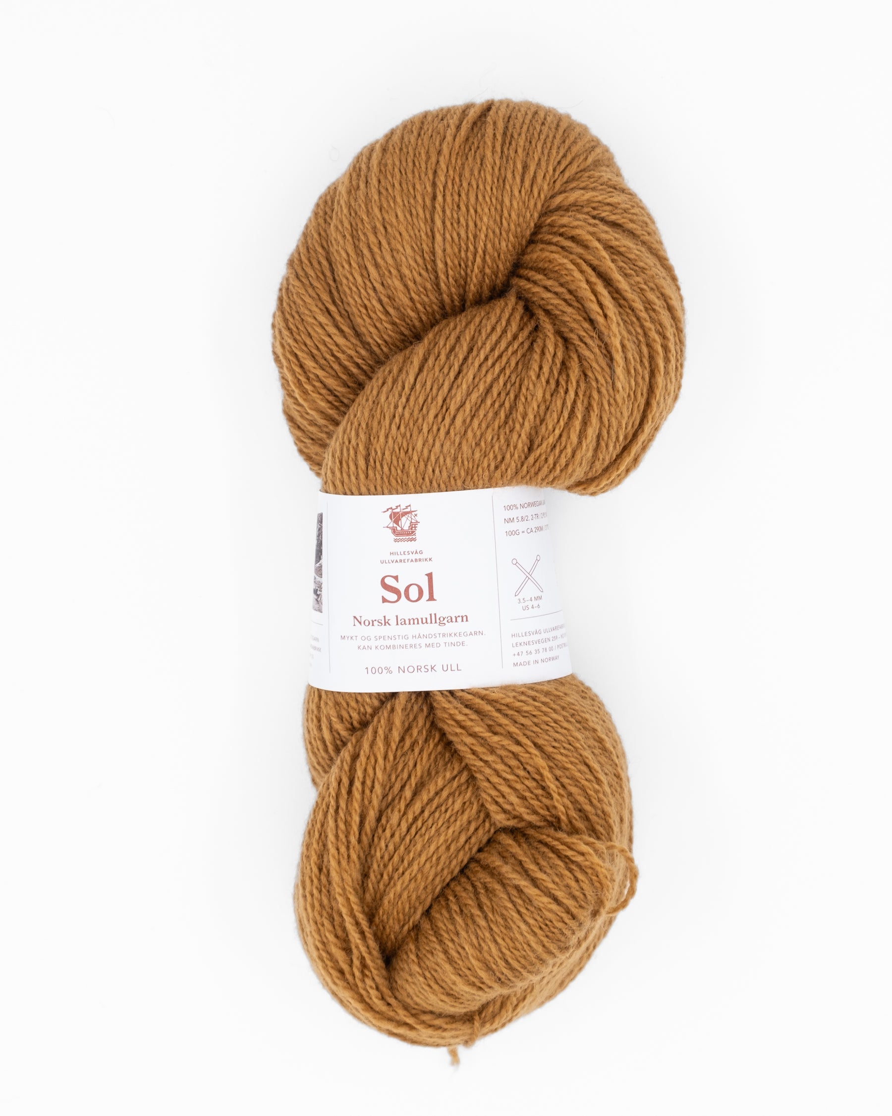 Sol lammullgarn - karamell