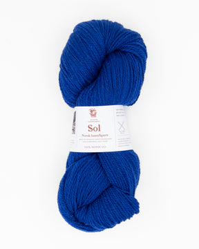 Sol lammullgarn - koboltblå