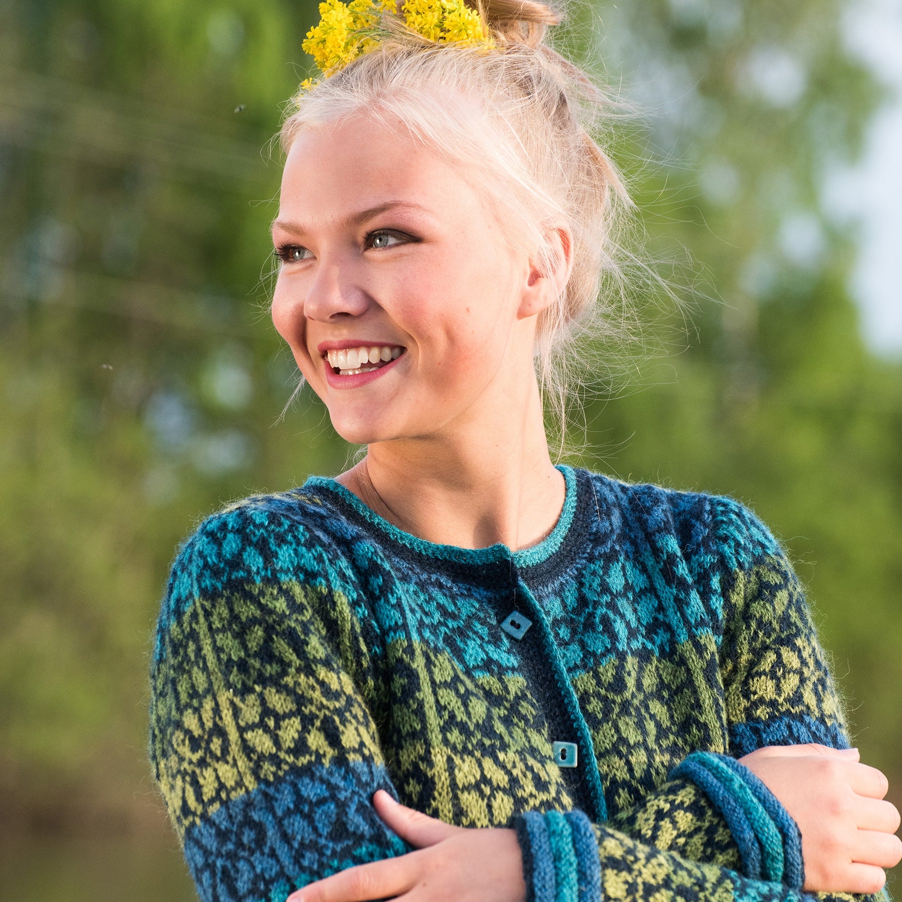 Fridas lange blomsterjakke