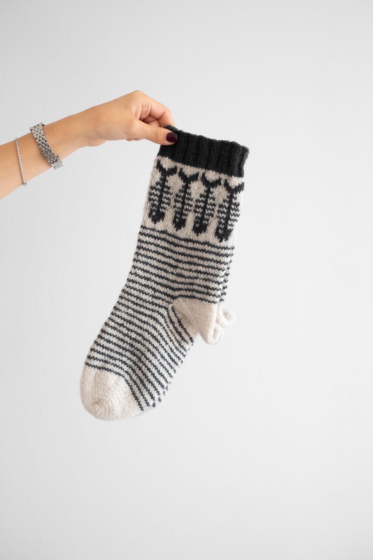 Fiskebein socka