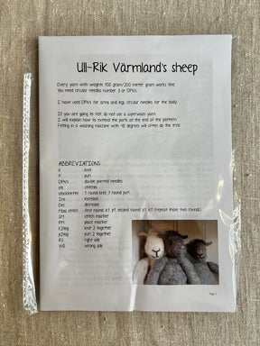 Ull-Rik Värmlands sheep - mönster på engelska!