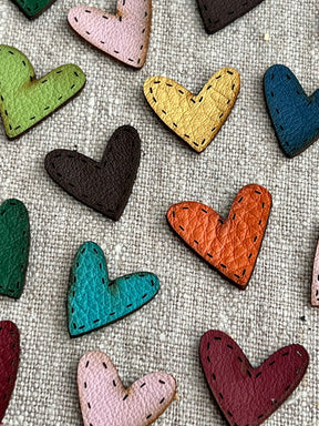 Peace & Love - Lädermärke Hjärta