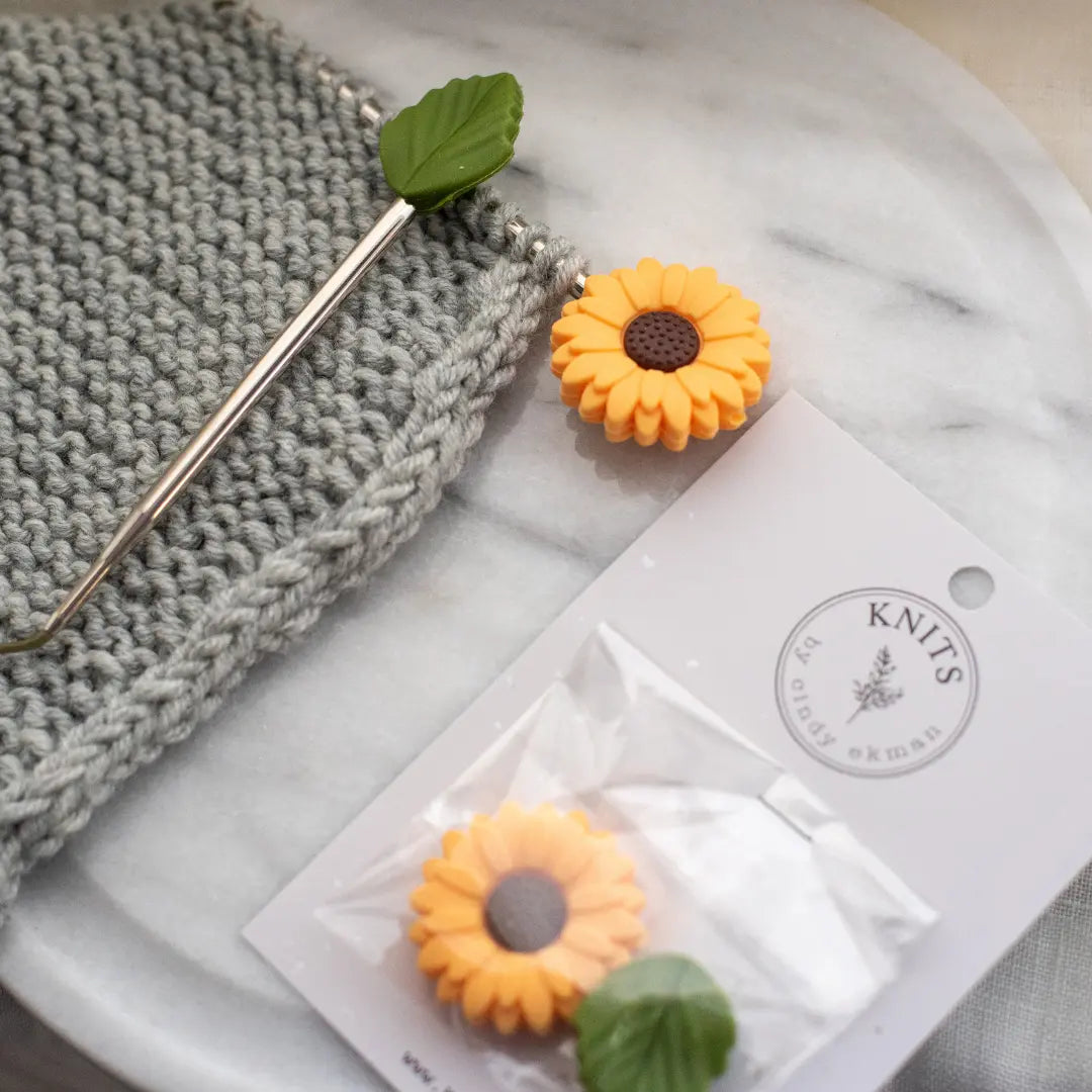 Stickstoppar / Needlestopper Sunflower - KNITS by Cindy Ekman