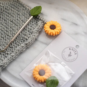 Stickstoppar / Needlestopper Sunflower - KNITS by Cindy Ekman