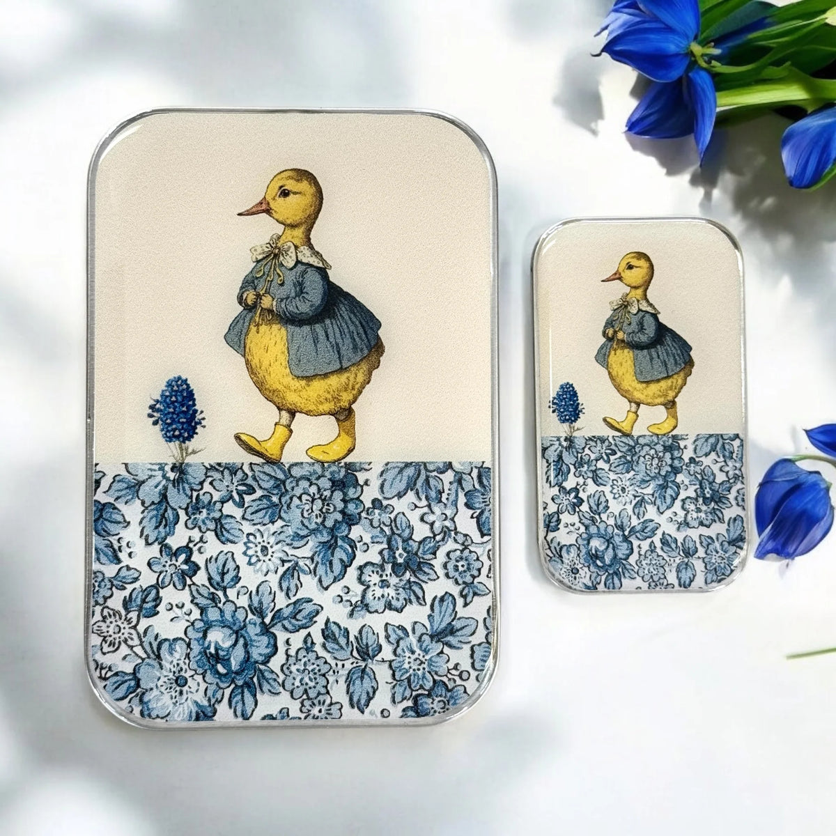 Duck and Flower notions Tin -  Lilla Asken