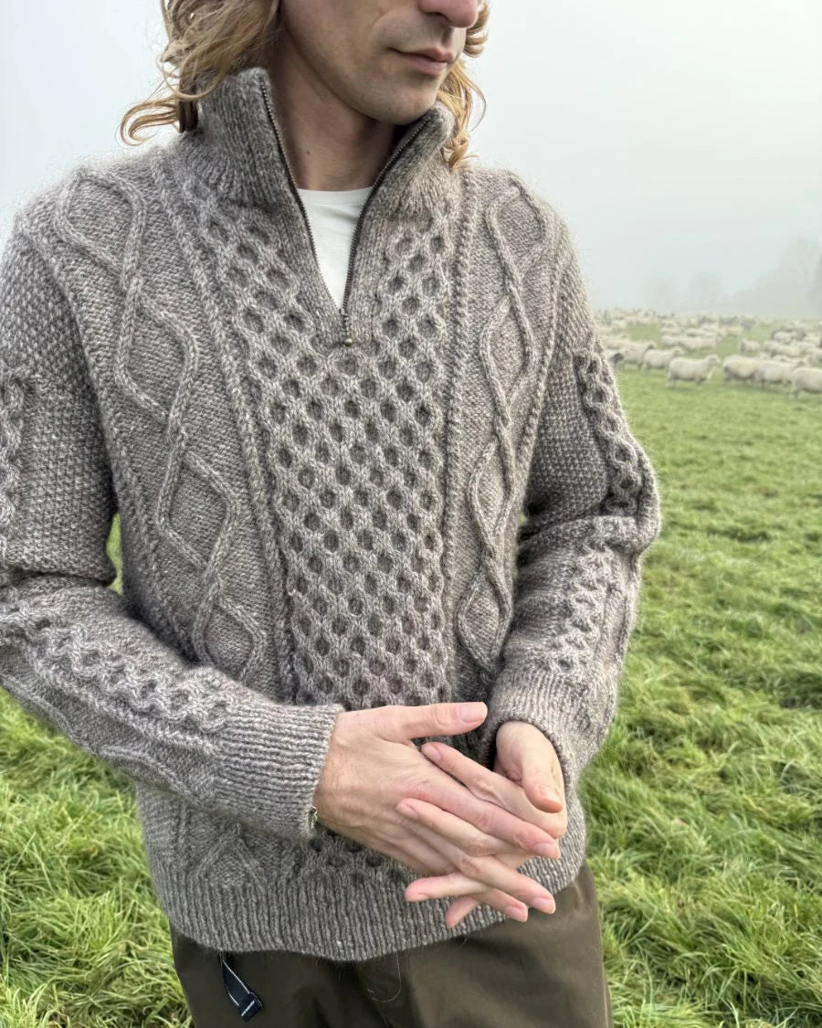 Dagmar Zipper Sweater Man - PetiteKnit