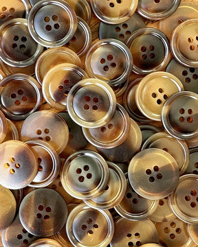 Knappar av Galalit 20 mm mörkbrun, 6 st - Petiteknit