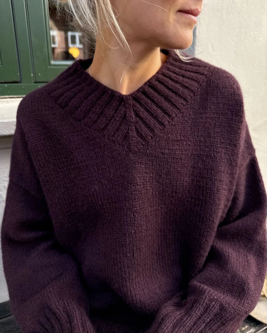 Hannah Sweater V-neck - PetiteKnit