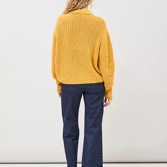 Lex chunky knit cardigan - Yellow
