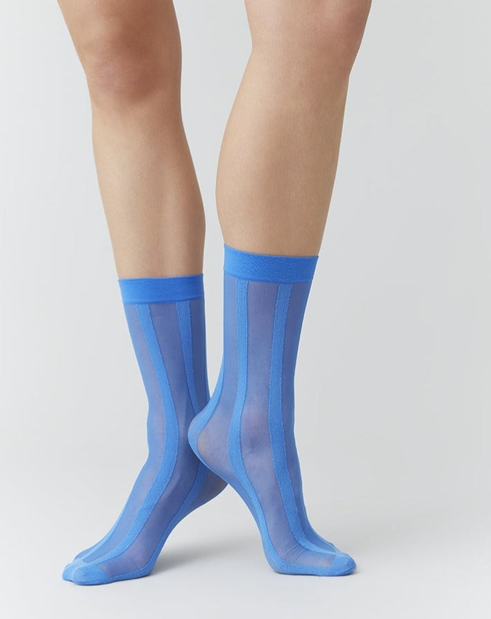 Robin Stripe Socks 40/20 Mid Blue