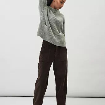 Helga Rib Knit Sweater - Laurel Green