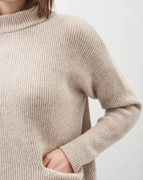 Helga Rib knit sweater - Sand