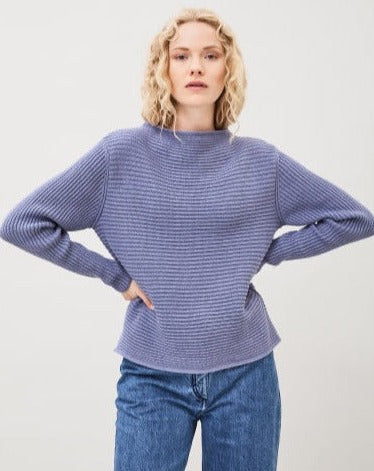 Angela Rib Knit Sweater - Blue