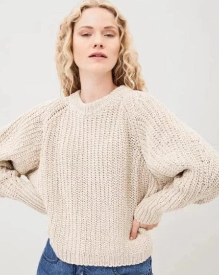 Lark coarse knit sweater - Off white