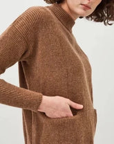 Helga ribbed sweater- Roasted Almond Brown