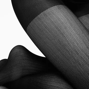 Nina Herringbone tights black