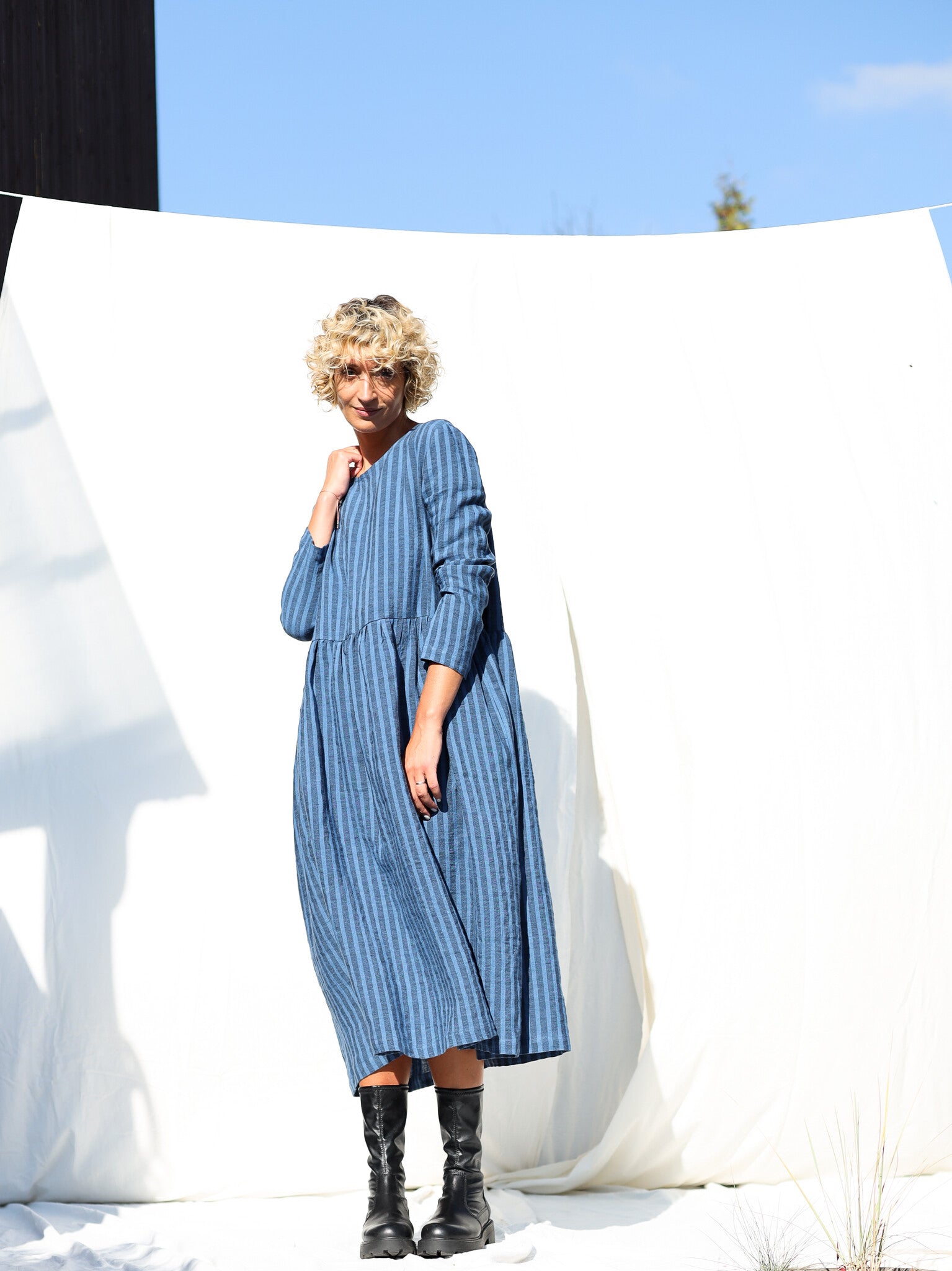 Milana - Blue/Navy striped