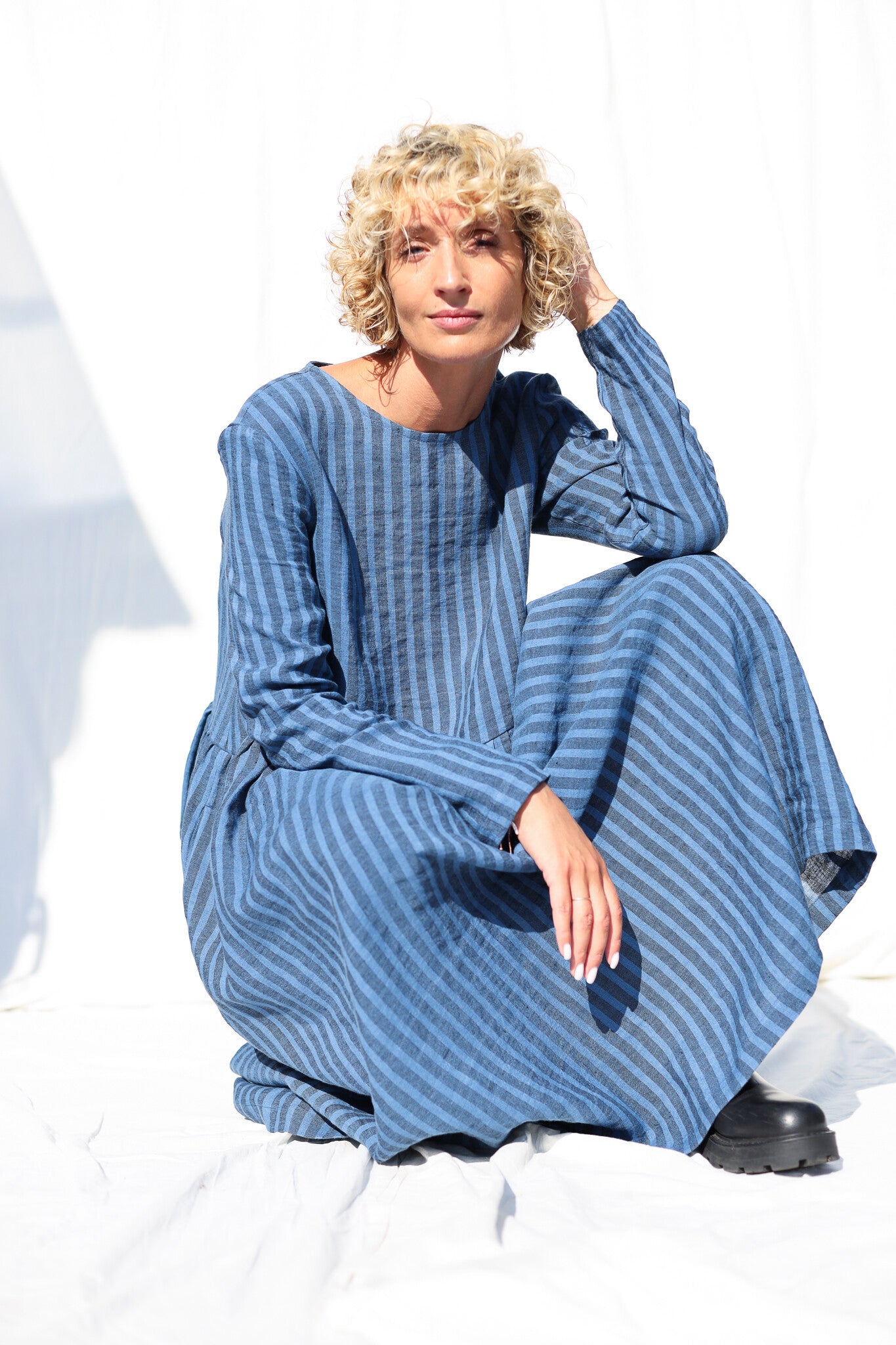 Milana - Blue/Navy striped