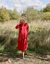 Milana / Red linen dress