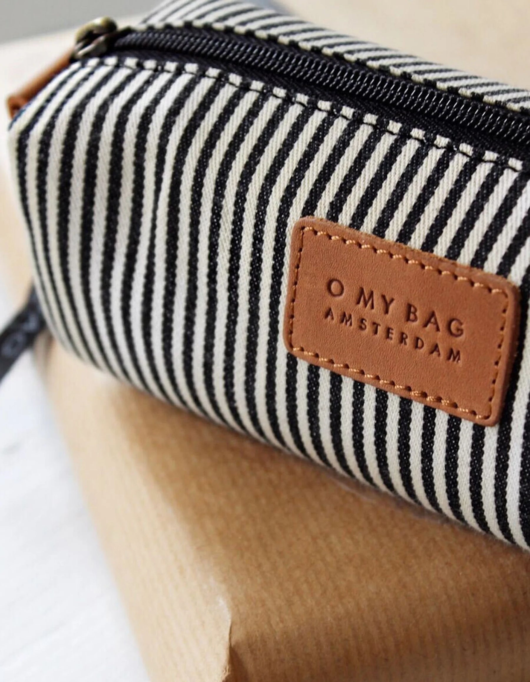 Striped pencil case