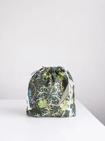 Large Knitting Bag William Morris- Seaweed- string