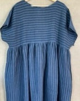 Linen dress Navy/ Blue Stripes