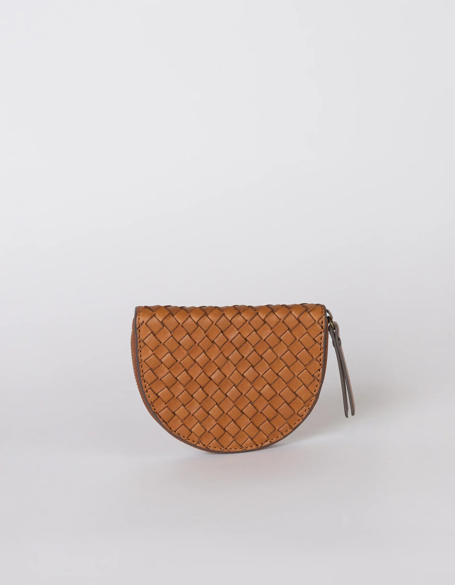 Laura - Braided Cognac brown - wallet
