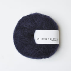 Navy Blue/ Marine Blå - Soft Silk Mohair
