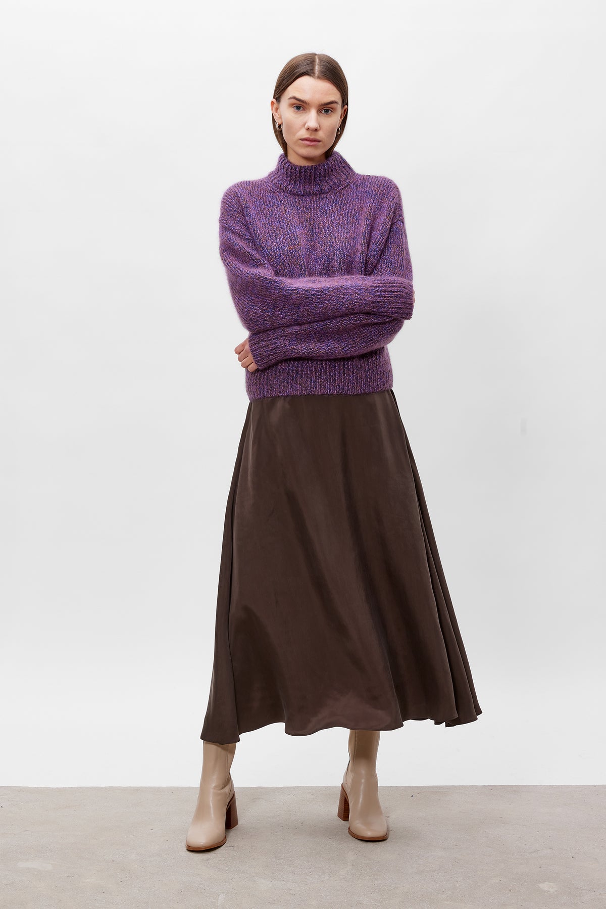 Dana tröja i mohair ull och silke - Wild lilac